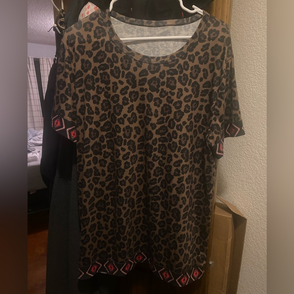 Crazy Train Boutique Cheetah Print Shirt